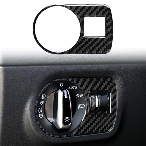 Kohlefaser-Abdeckleiste, Aufkleber, Zubehör, Dekoration, kompatibel mit Audi TT MK2 8J 2006–2014 (klassisch, Scheinwerfer-Steuerrahmen) von SZFJMQP