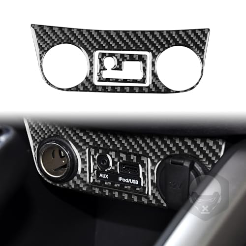 Kohlefaser-Rahmenabdeckung, Zierleiste, Zubehör, Dekoration, kompatibel mit Hyundai Veloster 2012–2017 (klassisch, Armaturenbrett USB-Panel 09) von SZFJMQP