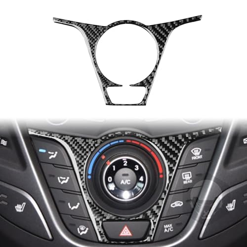 Kohlefaser-Rahmenabdeckung, Zierleiste, Zubehör, Dekoration, kompatibel mit Hyundai Veloster 2012–2017 (klassisch, Klimaanlagen-AC-Bedienfeld 06) von SZFJMQP