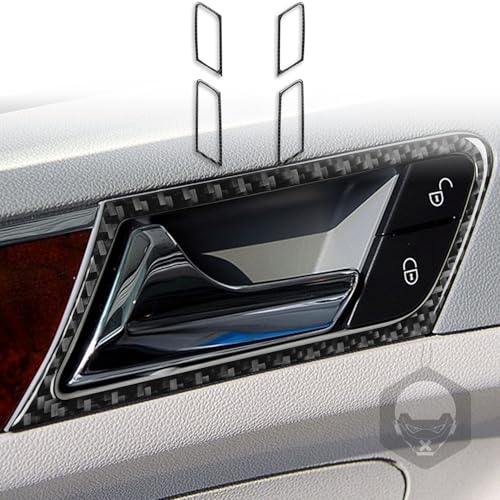 SZFJMQP Kohlefaser-Rahmenabdeckung, Zierleiste, Zubehör, Dekoration, kompatibel mit Mercedes Benz M-Klasse 2. W164 2005–2011 (klassisch, Türgriff 35) von SZFJMQP