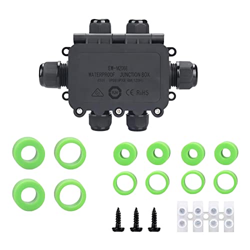 SZFUDIGO abzweigdose，kabelverbinder wasserdicht abzweigdose， 6 Wege kabelverschraubung m20 Kabeldurchmesser ist 5mm-12mm abzweigdose aufputz von SZFUDIGO