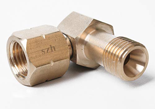 Verbindungswinkel Gas 1/4' links 90 Grad Eckverbinder Messing für Gasschlauch Winkel für Gaskocher Gasherd oder Gasflaschen Anschluß im Caravan Wohnmobile oder Camper Verbindungswinkel Gas 1/4' links 90 Grad Eckverbinder Messing für Gasschlauch Winkel für Gaskocher Gasherd oder Gasflaschen Anschluß im Caravan Wohnmobile oder Camper von SZH