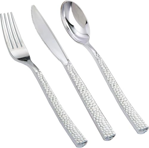 Elegante 30-teiliges Goldbesteck mit gehämmerten Griffen-Plastikbesteck Set Party Besteck Set Party Besteck Plastik,Partygeschirr,Wiederverwendbares Plastikbesteck Gold für Hochzeiten Party (Silber) Elegante 30-teiliges Goldbesteck mit gehämmerten Griffen-Plastikbesteck Set Party Besteck Set Party Besteck Plastik,Partygeschirr,Wiederverwendbares Plastikbesteck Gold für Hochzeiten Party (Silber) von SZHXVIVISY