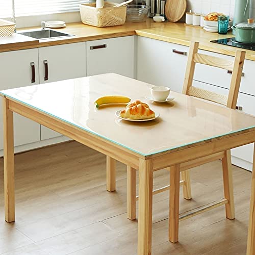 SZITW 2 mm Dicker, durchsichtiger Tischdeckenschutz – rechteckige Tischdecke aus Vinyl-Kunststoff, Schreibtischunterlage, rutschfeste Schreibtischmatte, Tischunterlagen für Tisch, Schreibtisch, je von SZITW
