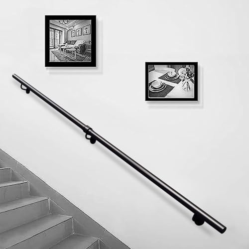 SZITW Handläufe für Außentreppen oder Innentreppen - 1 m 1,5 m 2 m 2,5 m 3 m Metallgeländer, Wandmontage, Handlauf, Treppenhandlauf, Korridor-Stützstange (500 cm) von SZITW