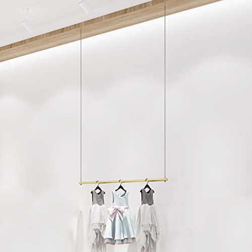 SZITW Kleiderständer, höhenverstellbar, Display, Bekleidungsgeschäft, Kleiderständer, Decken-Hochzeitskleid-Hängeregal, Kleiderbügel, Wandmontage, kommerzielles Schlafzimmer-Organizer-Regal für Ei SZITW Kleiderständer, höhenverstellbar, Display, Bekleidungsgeschäft, Kleiderständer, Decken-Hochzeitskleid-Hängeregal, Kleiderbügel, Wandmontage, kommerzielles Schlafzimmer-Organizer-Regal für Ei von SZITW