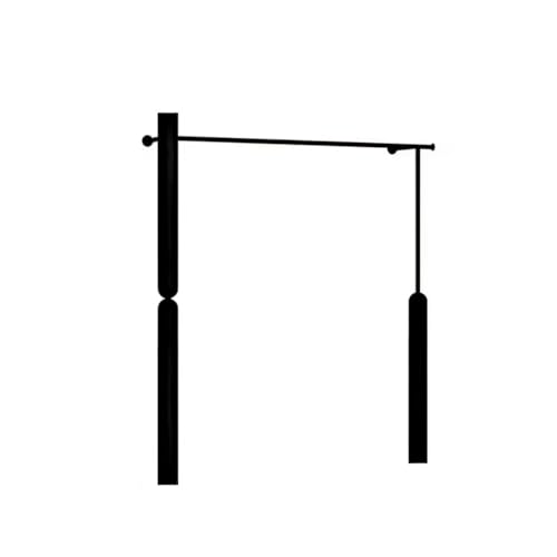 SZITW Kleiderstange, Industrielle Ausstellungsständer für Bekleidungsgeschäfte, Hängender Kleiderständer für die Eingangsveranda, Wandmontiertes Kleiderrohrregal, Handtuchhalter für Zuhause (59 x von SZITW