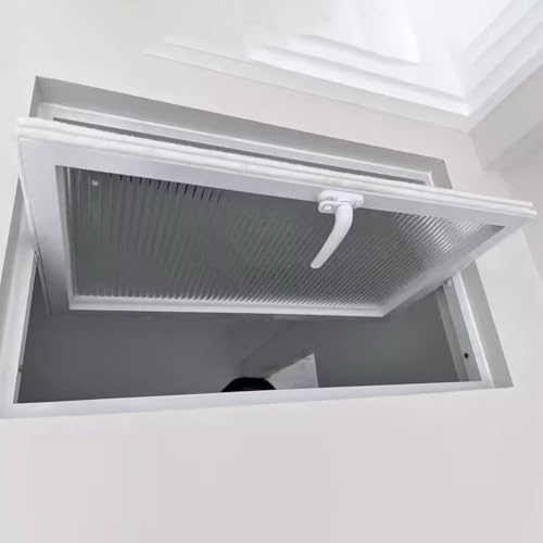 SZITW Robuste Ersatzfenster mit Aluminiumrahmen und drehbarem gehärtetem Glas für verbesserte Haltbarkeit und Belüftung in Häusern und Schuppen von SZITW