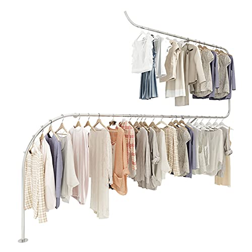 SZITW Wandmontierter Ausstellungsständer für Bekleidungsgeschäfte, Gold, Wandregale aus Eisenmetall für Bekleidungsgeschäfte, Kleiderständer für Herren, Damen, Kinder, Einzelhandel, gewerbliche Kl SZITW Wandmontierter Ausstellungsständer für Bekleidungsgeschäfte, Gold, Wandregale aus Eisenmetall für Bekleidungsgeschäfte, Kleiderständer für Herren, Damen, Kinder, Einzelhandel, gewerbliche Kl von SZITW