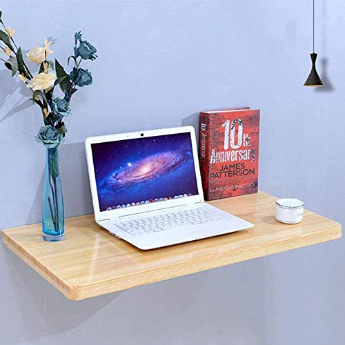 SZITW Wandmontierter Drop-Leaf-Tisch, Laptop-Ständer, Schüler-Lernschreibtisch, Holzfarbe, 11 Größen, 1–120 x 40 cm von SZITW