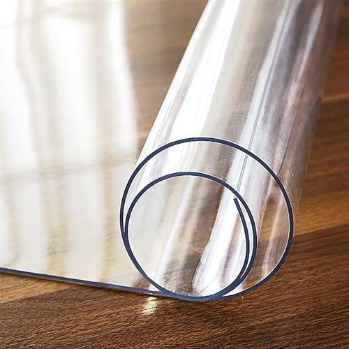 SZKBEUO Transparent 1.5 mm Bodenschutzmatte Teppich Gaming Stuhlmatte für Hartholzboden Schreibtischstuhl Unterlage rutschfest Bodenschutz Stuhlmatte für Spielzimmer Home Office Dekor 270 × 70 cm von SZKBEUO