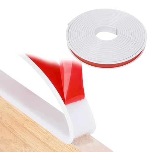 5M U-Form Selbstklebend Möbelkantenband, Innenbreite 20 mm Flexible TPE Faltbarer Kantenschutz, weiß, Umleimer Furnierklebeband, für Tisch, Schrank Schutz&Reparatur von SZKKQKJ