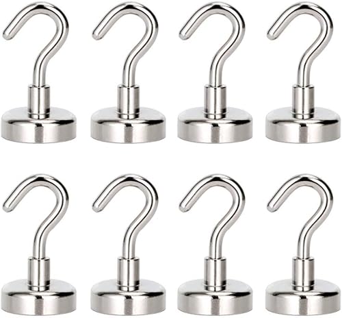 SZKKQKJ Magnethaken, 8 Magnet Haken, Super Starker Magnete mit Haken, magnethaken extra stark, Gross Magnetischer Halter Einsatzbereich Küche SZKKQKJ Magnethaken, 8 Magnet Haken, Super Starker Magnete mit Haken, magnethaken extra stark, Gross Magnetischer Halter Einsatzbereich Küche von SZKKQKJ