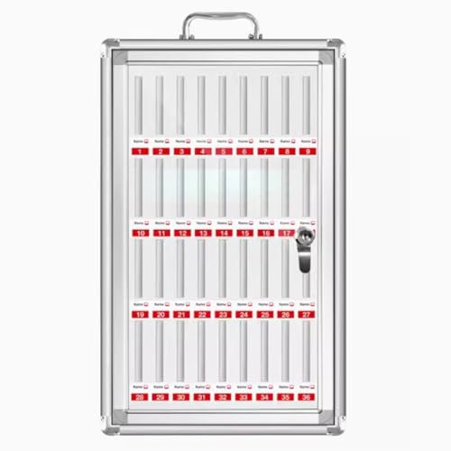 SZKTHD 6/12/24/36/48/60 Steckplätze Aluminiumlegierung mit Griff Handy-Schließfach Handy-Aufbewahrungsbox Für Klassenzimmer, Werkstätten und Sporthallen(36) von SZKTHD