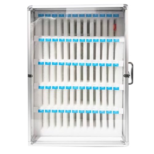 SZKTHD 8/12/24/36/48/60 Steckplätze Handy-Aufbewahrungsbox (mit Schloss) Wandmontierter Handy-Aufbewahrungsschrank Für Klassenzimmer, Büros und Fabriken(60) von SZKTHD