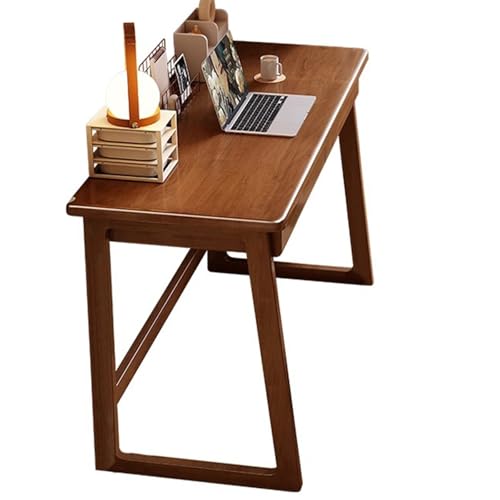 SZKTHD Computertisch Aus Massivholz Schreibtisch Für Das Home Office Minimalistischer Holzschreibtisch Mit Schublade Für Studenten Oder Erwachsene 70/80/90/100/120/140 cm(Brown,100X45X75CM) von SZKTHD