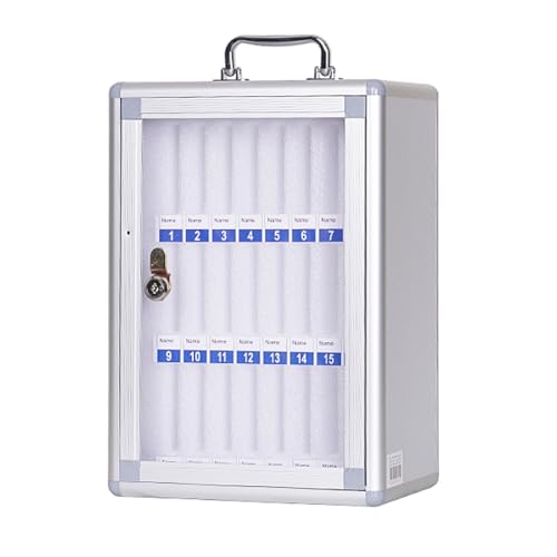 SZKTHD Handy-Schließfach Mit 8–60 Fächern Tragbare Handy-Aufbewahrungsbox Aus Aluminiumlegierung Zur Wandmontage Für Klassenzimmer Büro Konferenzen Fitnessstudios(24) von SZKTHD