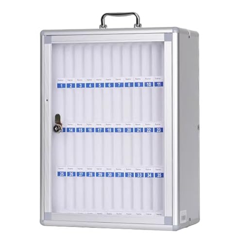 SZKTHD Handy-Schließfach Mit 8–60 Fächern Tragbare Handy-Aufbewahrungsbox Aus Aluminiumlegierung Zur Wandmontage Für Klassenzimmer Büro Konferenzen Fitnessstudios(48) von SZKTHD