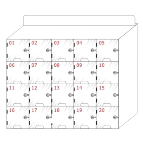 SZKTHD Handyaufbewahrungsbox 6-60 Fächer Acryl-Handyaufbewahrungsschrank Verwaltungsaufbewahrungsschrank Wandmontage(20) von SZKTHD