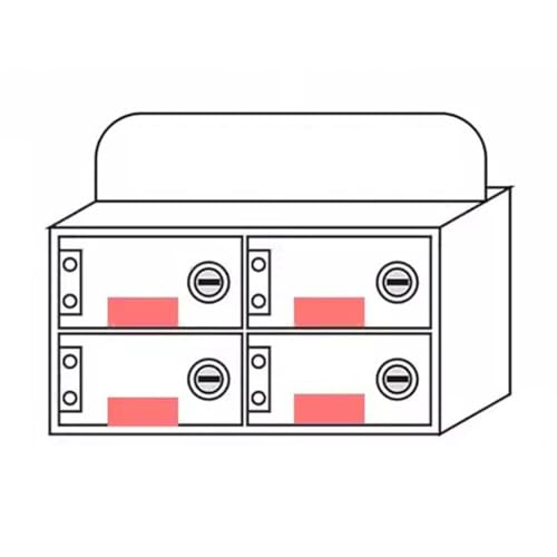 SZKTHD Handyschrank 4–80 Fächer Acryl-Handyschrank Wandmontierter Handy-Schließfach Mit Griff Für Klassenzimmer Büro Prüfung(4) von SZKTHD
