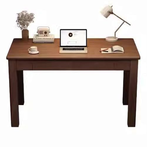 SZKTHD Massivholz-Computertisch Für Zuhause Moderner Schreibtisch Mit Schublade Schreibtisch Fürs Schlafzimmer Oder Kleine Räume(Brown,120X60X75CM) von SZKTHD