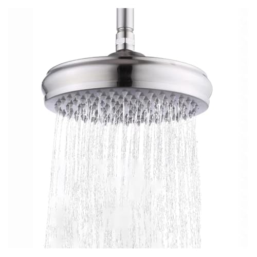 Badezimmer 8 Zoll Antiker Duschkopf Bad Regendusche Wasserhahn Kopf Badezimmer Zubehör Massiver Edelstahl(Brushed) von SZLAHLZR