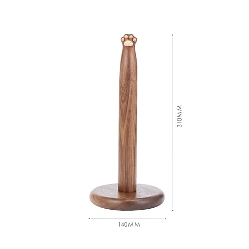 Holz-Papierhandtuchhalter Pfotenform Servietten-Toiletten-Aufbewahrungsregal Home Desktop Retro Vertikales Tissue-Küchenregal(L) von SZLAHLZR