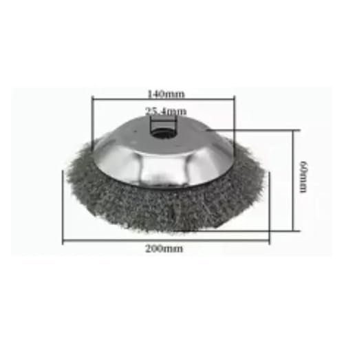 SZLAHLZR 1P 8 Zoll Unkrautbürstenschneiderkopf Rasenmäher Universal-Grastrimmerkopf Nylon-Drahtrad-Rotationsbürste for Gartenrasenmäher(8INCH-SILVER-1PC) von SZLAHLZR