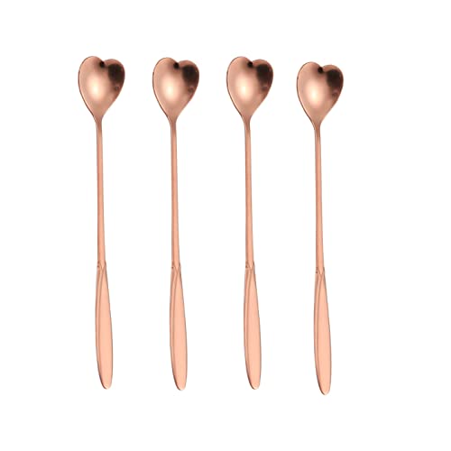 4 Stück herzförmige Löffel Kaffee Teelöffel 17,8 cm Set Edelstahl Langer Griff Löffel Rühren Bar Löffel Rührlöffel Eislöffel Rührlöffel Eiscreme Löffel Rose Gold 4 Stück herzförmige Löffel Kaffee Teelöffel 17,8 cm Set Edelstahl Langer Griff Löffel Rühren Bar Löffel Rührlöffel Eislöffel Rührlöffel Eiscreme Löffel Rose Gold von SZLFSX