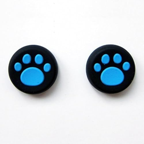 Silikon-Daumen-Stick-Kappe für PS4 Xbox One Xbox 360 PS3 PS2 Katze Hund Pfotenabdrücke E e von SZLG