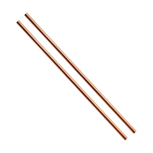 SZLIZHUO 2 Stück 99,98% reines Kupfer Rundstab Ø 7mm in 305mm Länge Kupferstab Diy Handwerk Kupfer Rundstab Handwerksmaterial T2 runder Stäbe （ 2,7mm x 305mm） von SZLIZHUO