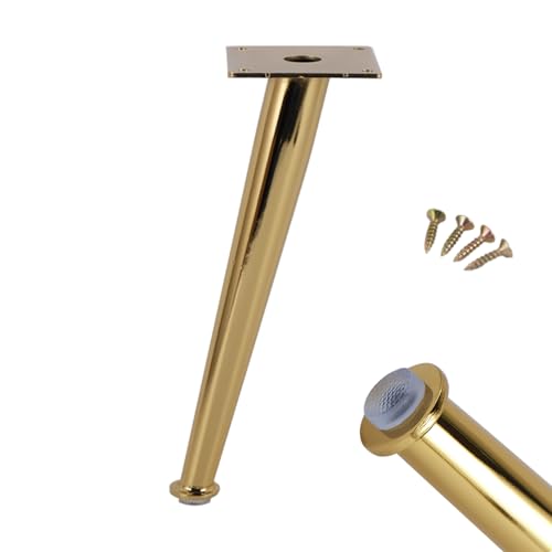 Ersatzbeine, 4 Stück Möbelfüße Konisch Möbelfüsse Gold Sofasfüße Eisen | Galvanik Oberfläche Optionale Höhe:6-40cm Couchtischbeine Tischfüße Sideboard Badezimmerschrank Sitzbank Hocker 30cm/11.8" von SZLXJMFL
