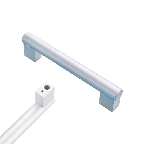 Küchengriffe 192mm Lochabstand, 2 Pcs Möbelgriffe Aluminiumlegierung Griffen | Eloxierte, Farbe: Matt Aluminium, Schubladengriffe Lochabstand: 96-320mm Schrankgriffe Kleiderschrank 192mm/7.6in von SZLXJMFL