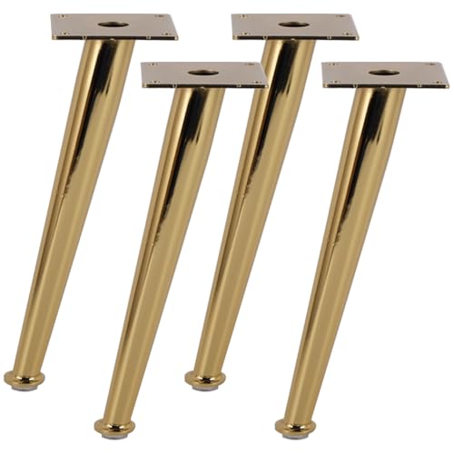 Möbelbeine Metall, 4 Stück Möbelfüße Gold Möbelfüsse Konisch Sofasfüße Eisen | Galvanik Oberfläche Stützfüße Höhe: 10-30cm Sockelfuße TV Schrank Nachttisch Fernsehschrank Lowboard Hocker 25cm/9.8" Möbelbeine Metall, 4 Stück Möbelfüße Gold Möbelfüsse Konisch Sofasfüße Eisen | Galvanik Oberfläche Stützfüße Höhe: 10-30cm Sockelfuße TV Schrank Nachttisch Fernsehschrank Lowboard Hocker 25cm/9.8" von SZLXJMFL