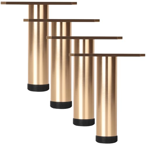 Möbelfüße Aluminium, 4 Stück Mobelbeine Verstellbar Möbelfüsse Gold Sofasfüße Aluminiumlegierung | Eloxierte Oberfläche Stützfüße Höhe: 6-40cm Tischfüße Sockelfuß Couchtisch Nachttisch 35cm/13.8" Möbelfüße Aluminium, 4 Stück Mobelbeine Verstellbar Möbelfüsse Gold Sofasfüße Aluminiumlegierung | Eloxierte Oberfläche Stützfüße Höhe: 6-40cm Tischfüße Sockelfuß Couchtisch Nachttisch 35cm/13.8" von SZLXJMFL