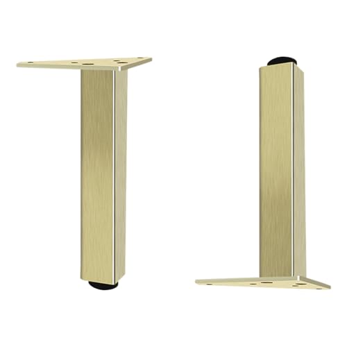 Möbelfüße Metall, 4 Stück Möbelfüße Verstellbar Tischbeine Couchtisch Silber Tischbeine Esstisch Aluminiumlegierung | Eloxierte Oberfläche Sofafüße Optionale Höhe: 3-40cm Couch Füße 40cm/15.8" von SZLXJMFL