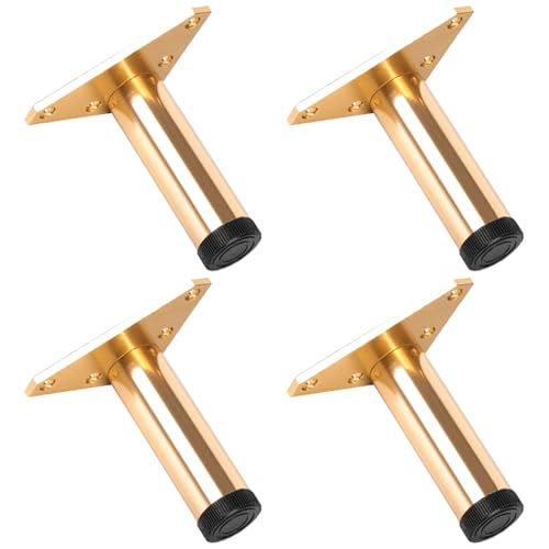 Möbelfüße Verstellbar, 4 Stück Mobelbeine Gold Möbelfüße Rund Sofasfüße Aluminiumlegierung | Eloxierte Oberfläche Stützfüße Höhe: 6-40cm Sockelfuße Schrank Sessel Regal Esstisch Couchtisch 10cm/4" Möbelfüße Verstellbar, 4 Stück Mobelbeine Gold Möbelfüße Rund Sofasfüße Aluminiumlegierung | Eloxierte Oberfläche Stützfüße Höhe: 6-40cm Sockelfuße Schrank Sessel Regal Esstisch Couchtisch 10cm/4" von SZLXJMFL