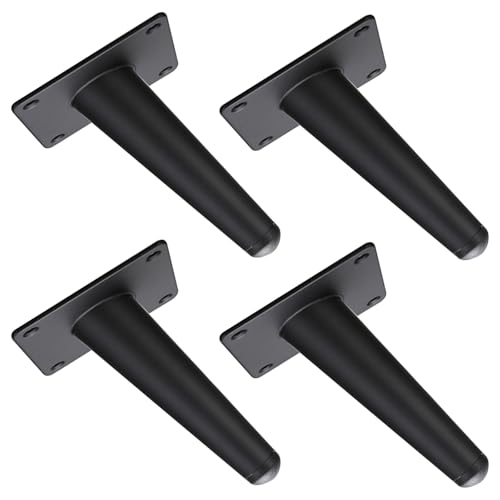 Möbelfuss Ersatz, 4 Stück Mobelbeine Schwarz Möbelfüße Konisch Sofasfüße Kaltgewalztem Stahl | Eloxierte Oberfläche Stützfüße Höhe: 10-35cm Sockelfuße TV Schrank Lowboard Sideboard Regale 12cm/4.7" Möbelfuss Ersatz, 4 Stück Mobelbeine Schwarz Möbelfüße Konisch Sofasfüße Kaltgewalztem Stahl | Eloxierte Oberfläche Stützfüße Höhe: 10-35cm Sockelfuße TV Schrank Lowboard Sideboard Regale 12cm/4.7" von SZLXJMFL