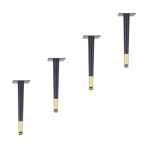 Möbelfuss Verstellbar, 4 Stück Mobelbeine Schwarz Gold Möbelfüße Konisch Sofasfüße Kaltgewalztem Stahl | Galvanik Schicht Stützfüße Optionale Höhe: 10.5-72.5cm Sockelfuße TV Schrank 12.5cm/5" Möbelfuss Verstellbar, 4 Stück Mobelbeine Schwarz Gold Möbelfüße Konisch Sofasfüße Kaltgewalztem Stahl | Galvanik Schicht Stützfüße Optionale Höhe: 10.5-72.5cm Sockelfuße TV Schrank 12.5cm/5" von SZLXJMFL