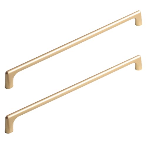 Möbelgriffe Gold 320mm, 2 Stück Küchengriffe Zinklegierung Griffen | Sprühfarbe, Schubladengriffe Lochabstand: 96-320mm Schrankgriffe Schrank Zieht Griffe Küchenschrank Türgriffe 320mm/12.5in von SZLXJMFL