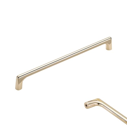 Möbelgriffe Gold Lang, 2 Stück Küchengriffe Zinklegierung Griffen | Galvanikfläche, Schubladengriffe Lochabstand 256mm Bügelgriff Schrankgriffe Schubladen Goldfarben Griffe Küchenschrank 256mm/10.1in von SZLXJMFL
