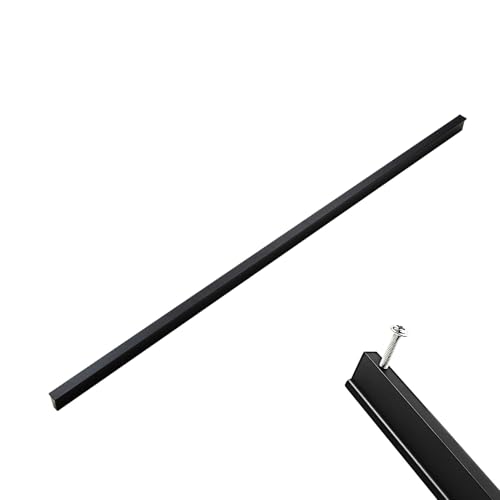 Möbelgriffe Schwarz, 2 Stück Schrankgriffe Aluminiumlegierung Griffen | Sprühfarbe, Schubladengriffe Lochabstand: 64-1160 mm Küchengriff Schwarze Griffe für Kleiderschrank Küchenschränke 480mm/18.9in von SZLXJMFL