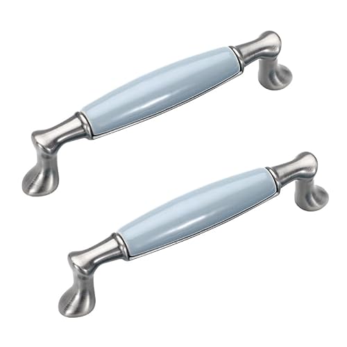 SZLXJMFL Küchengriffe Modern, 2 Stück Möbelgriffe Blau, Eloxierte Oberfläche | Hochwertige Keramik, Lochzentren: 39-192mm Bügelgriff, Schrankgriffe-192mm/7.6in SZLXJMFL Küchengriffe Modern, 2 Stück Möbelgriffe Blau, Eloxierte Oberfläche | Hochwertige Keramik, Lochzentren: 39-192mm Bügelgriff, Schrankgriffe-192mm/7.6in von SZLXJMFL