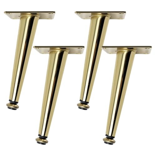 SZLXJMFL Metallfüße Verstellbar, Möbelfüsse Konisch Möbelfüsse Gold Sofasfüße Eisen | Eloxierte Oberfläche Optionale Höhe:10.5-72.5cm Couchtischbeine Tischfüße 30.5cm/12" von SZLXJMFL