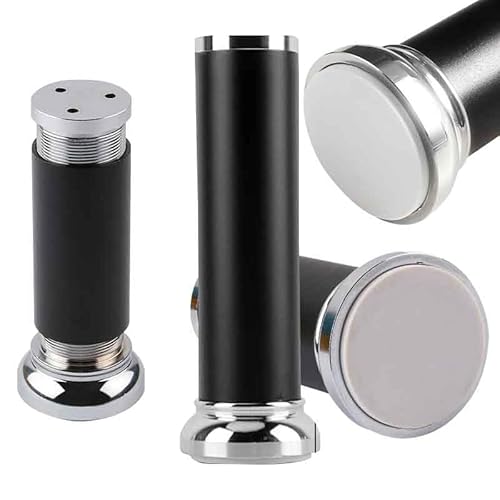 SZLXJMFL Mobelbeine 25cm, 4er Set Möbelfüße Höhenverstellbare Mobelbeine Schwarz Möbelfüsse Aluminiumlegierung | Eloxierte Oberfläche Optionale Höhe: 8-30cm Bettfüße Stützfüße Sockelfuße 25cm/9.8" von SZLXJMFL