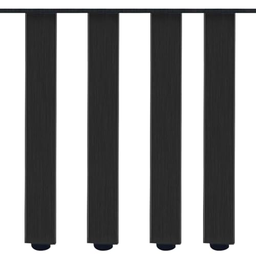SZLXJMFL Möbelbeine Schwarz 60cm, 4 Stück Verstellbar Möbelfüsse Quadrat Aluminiumlegierung | Eloxierte Oberfläche Tischbeine Höhe: 6-60cm Couchtischbeine Tischfüße Sofasfüße-60cm/23.6" SZLXJMFL Möbelbeine Schwarz 60cm, 4 Stück Verstellbar Möbelfüsse Quadrat Aluminiumlegierung | Eloxierte Oberfläche Tischbeine Höhe: 6-60cm Couchtischbeine Tischfüße Sofasfüße-60cm/23.6" von SZLXJMFL