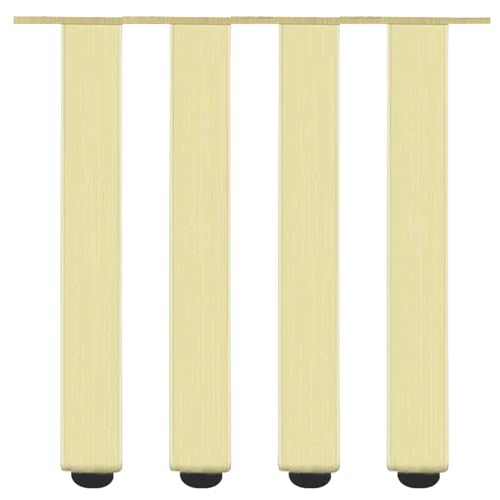 SZLXJMFL Möbelfüße Gold, 4 Stück Verstellbar Möbelfüsse Quadrat Aluminiumlegierung | Eloxierte Oberfläche Höhe: 6-60cm Couchtischbeine Tischfüße Sofasfüße-45cm/17.7" von SZLXJMFL