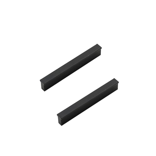 Möbelgriffe 96mm Schwarz, 2 Stück Schrankgriffe Aluminiumlegierung Griffen | Sprühfarbe, Schubladengriffe Lochabstand: 64-1160mm Küchengriff Schwarz Griffe für Kleiderschrank Küchenschränke 96mm/3.8in von SZLXJMFL
