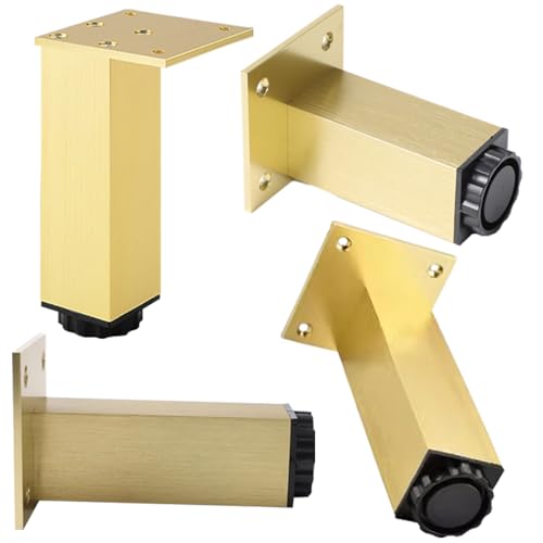 SZLXJMFL Schrankfüße Gold, Möbelfüße, 4×Schrankfüsse, Quadrat, Höhenverstellbar Höhe: 6-40cm Eloxierte Oberfläche Sockelfuß Ø37mm Sideboard/Nachtschrank Füße Möbelbeine Aluminiumlegierung-10cm/4in SZLXJMFL Schrankfüße Gold, Möbelfüße, 4×Schrankfüsse, Quadrat, Höhenverstellbar Höhe: 6-40cm Eloxierte Oberfläche Sockelfuß Ø37mm Sideboard/Nachtschrank Füße Möbelbeine Aluminiumlegierung-10cm/4in von SZLXJMFL