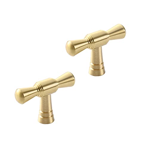 SZLXJMFL Schrankgriffe Gold, 2 Massive Messing Kabinett Türgriff, 50-380 mm Zuggriffe, Möbelgriffe Kleiderschrank Zieht Griffe Küchenschrank Türgriffe-50mm/2in von SZLXJMFL